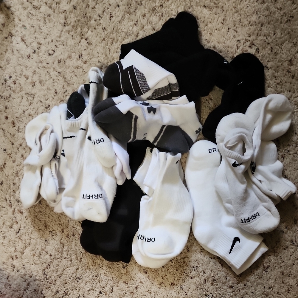 Nike Black and White Sock Collection